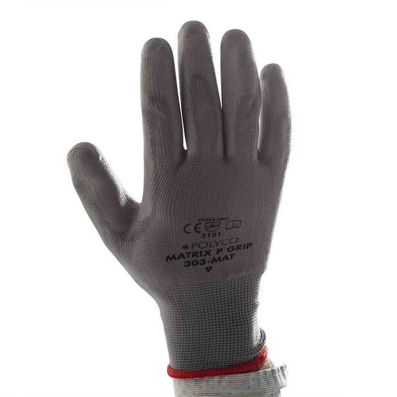 thumbnail image 2 of Polyco Matrix D Grip Work Gloves (Size 7 / Small) | 12 Pairs | PVC Dot Palm | 80-MAT 2 of 6